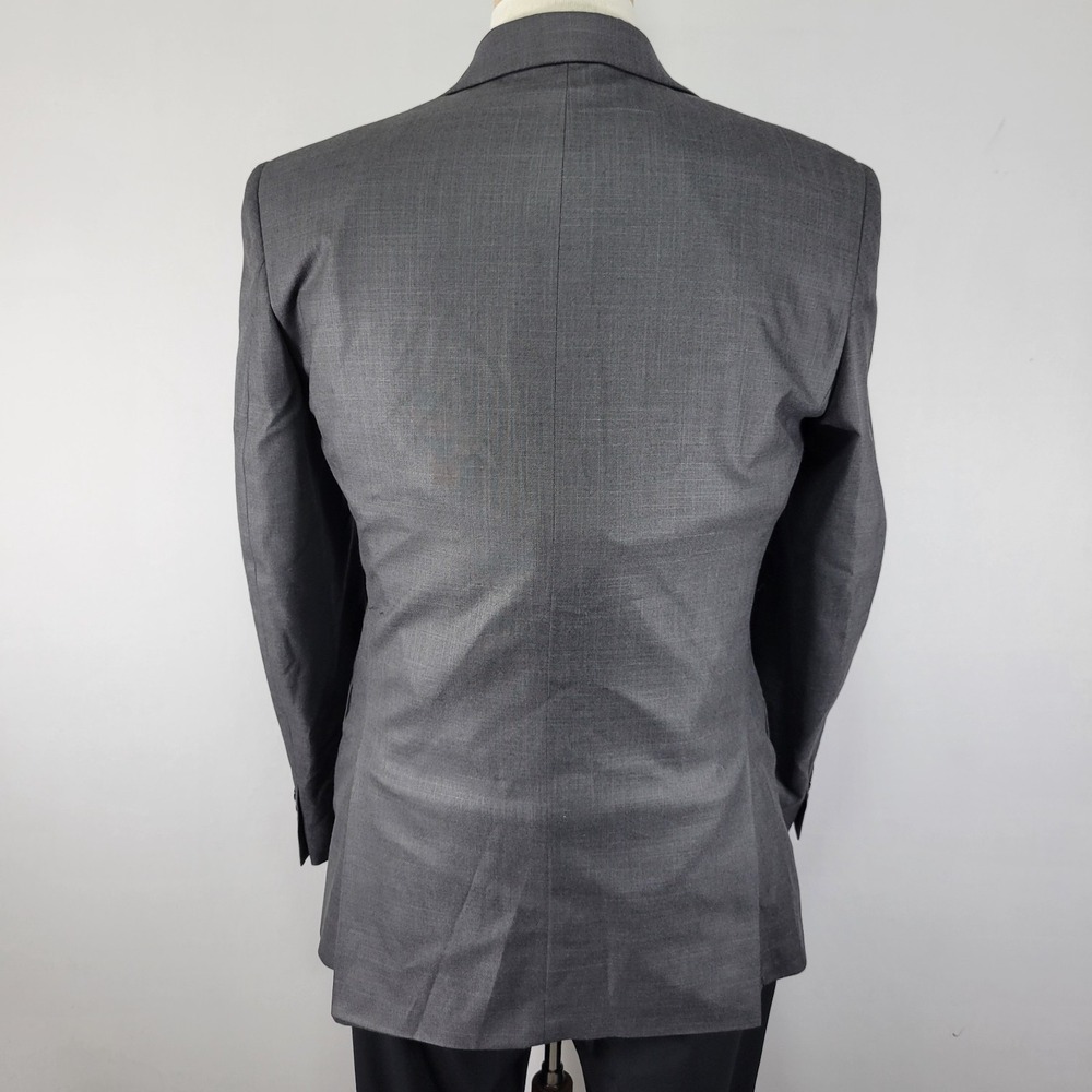 APT.9 Men's Sport Coat Blazer Two Button Gray Polyester Blend Slim Fit 38R - Picture 11 of 14